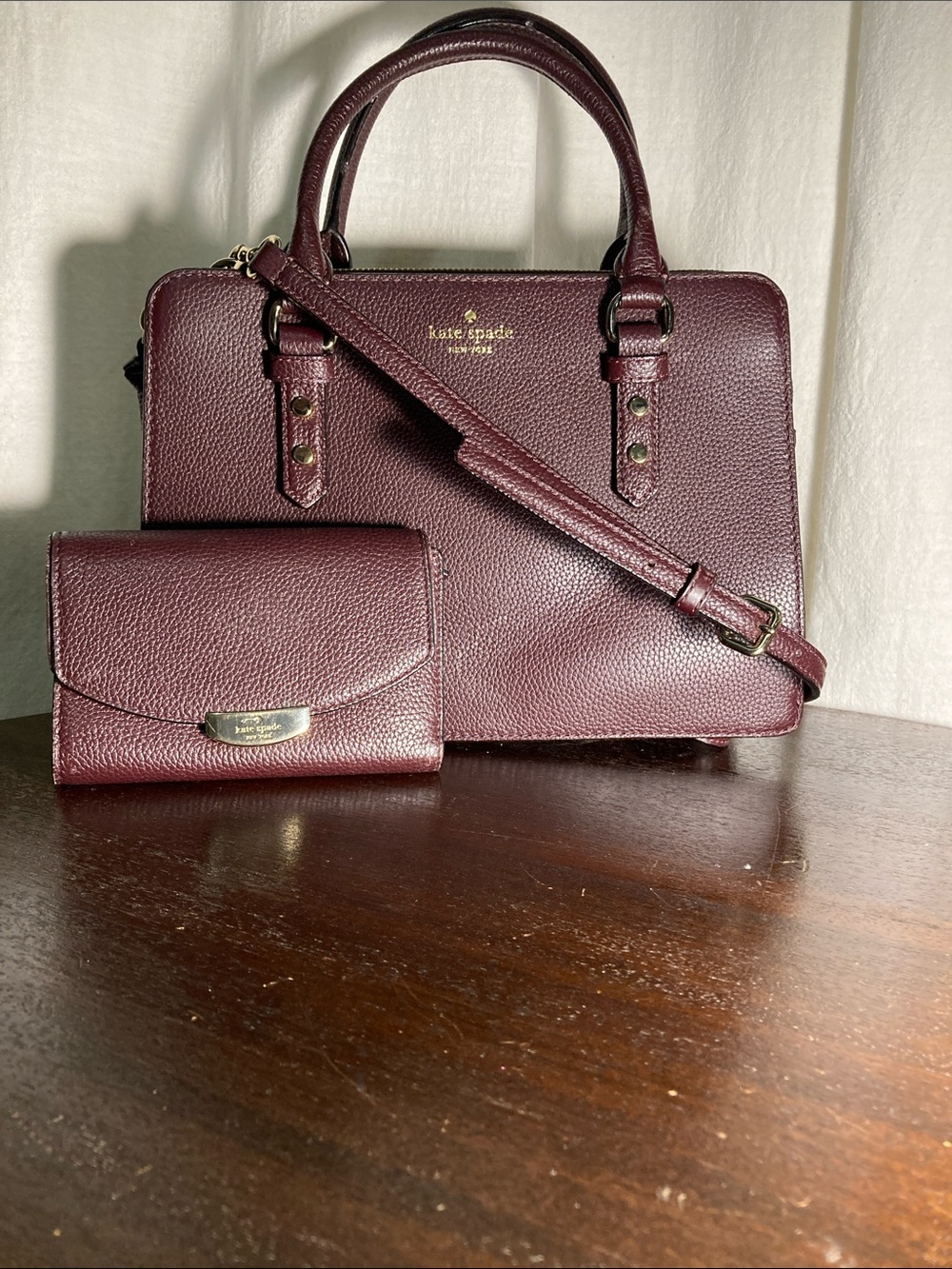 Kate Spade Mulberry Street Lise satche  and matching wallet (rarely used)